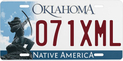 OK license plate 071XML