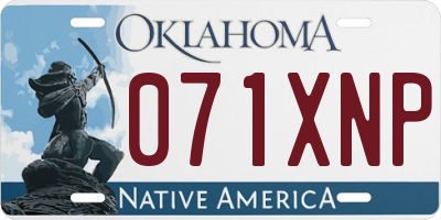 OK license plate 071XNP