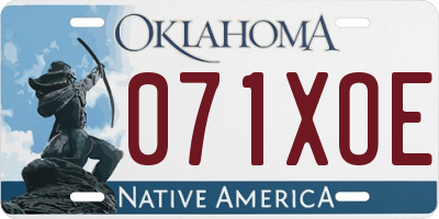OK license plate 071XOE