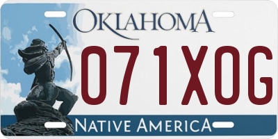 OK license plate 071XOG