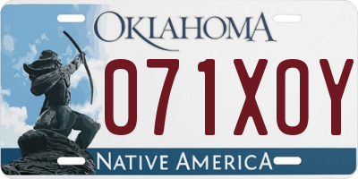 OK license plate 071XOY