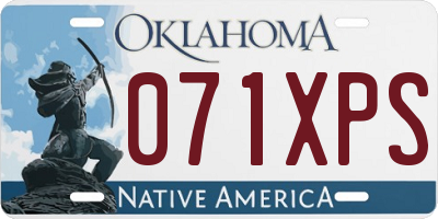 OK license plate 071XPS