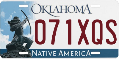 OK license plate 071XQS