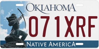 OK license plate 071XRF