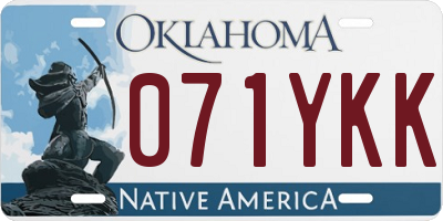 OK license plate 071YKK