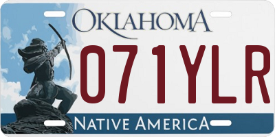 OK license plate 071YLR