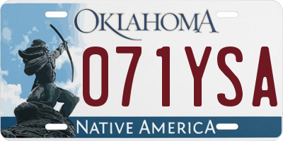 OK license plate 071YSA