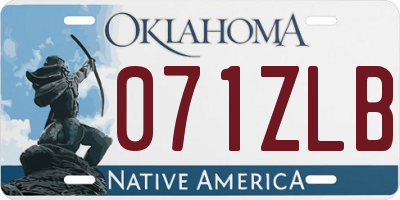 OK license plate 071ZLB
