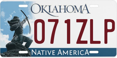 OK license plate 071ZLP