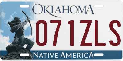 OK license plate 071ZLS