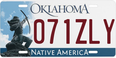 OK license plate 071ZLY
