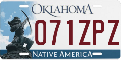 OK license plate 071ZPZ