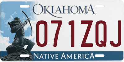 OK license plate 071ZQJ