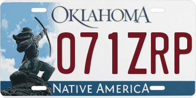 OK license plate 071ZRP