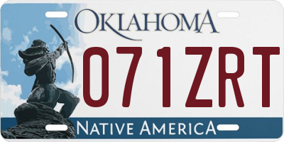 OK license plate 071ZRT