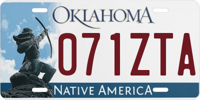 OK license plate 071ZTA
