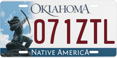 OK license plate 071ZTL