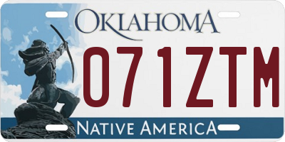 OK license plate 071ZTM