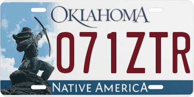 OK license plate 071ZTR