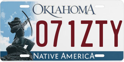 OK license plate 071ZTY