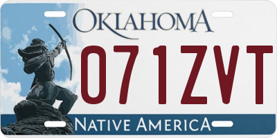 OK license plate 071ZVT