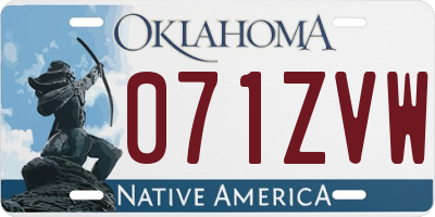 OK license plate 071ZVW