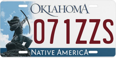 OK license plate 071ZZS