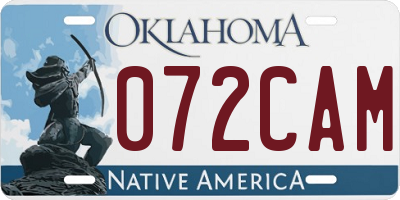 OK license plate 072CAM