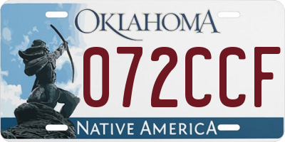 OK license plate 072CCF