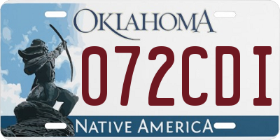 OK license plate 072CDI