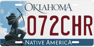 OK license plate 072CHR