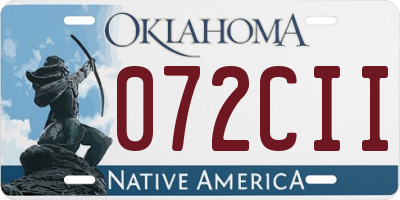 OK license plate 072CII