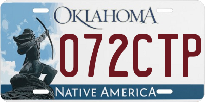 OK license plate 072CTP