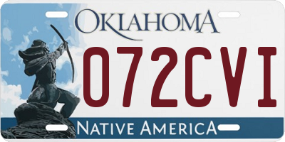 OK license plate 072CVI