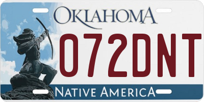 OK license plate 072DNT