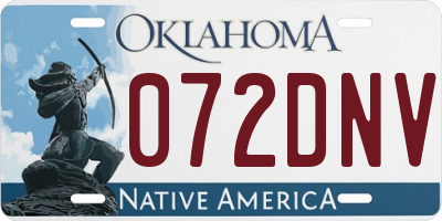 OK license plate 072DNV