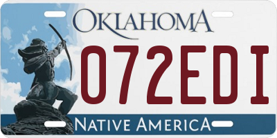 OK license plate 072EDI