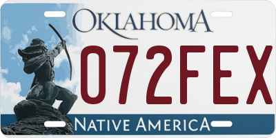 OK license plate 072FEX