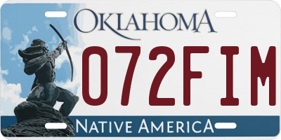 OK license plate 072FIM