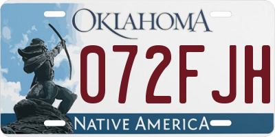 OK license plate 072FJH