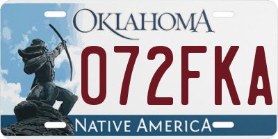 OK license plate 072FKA