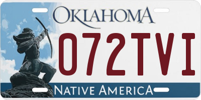 OK license plate 072TVI