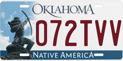 OK license plate 072TVV