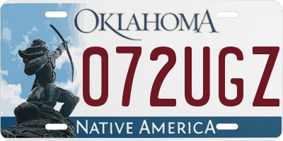 OK license plate 072UGZ