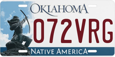 OK license plate 072VRG