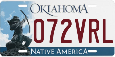 OK license plate 072VRL