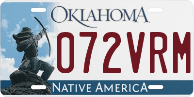 OK license plate 072VRM