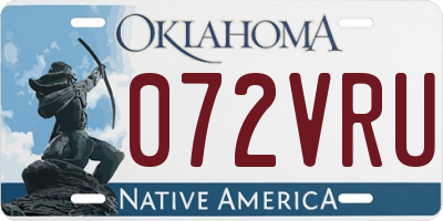 OK license plate 072VRU