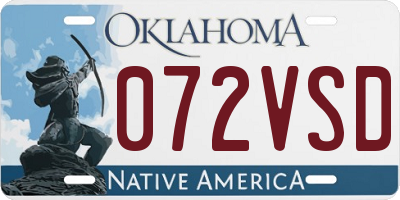 OK license plate 072VSD