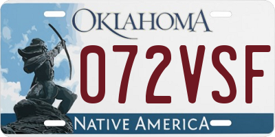 OK license plate 072VSF